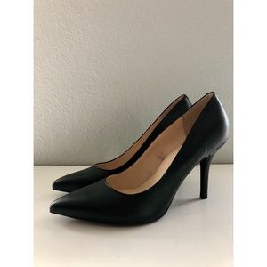 Nine West Black Leather Heels